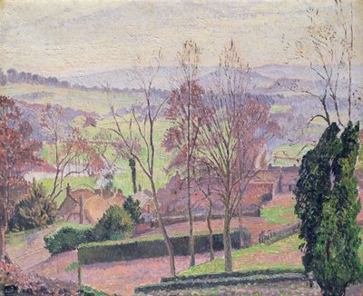 Een februarimorgen, East Knoyle, 1917 door Lucien Pissarro